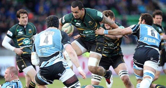 Match action from Glasgow's win over Northampton