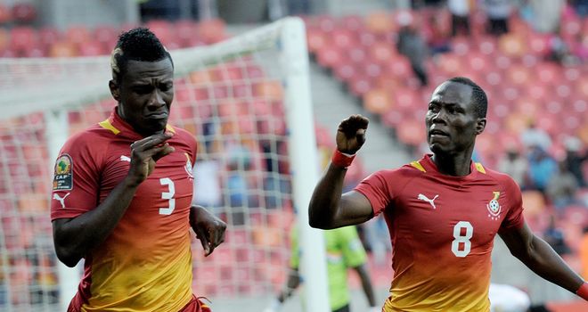 Asamoah Gyan and Agyemang Badu: Lead the celebrations