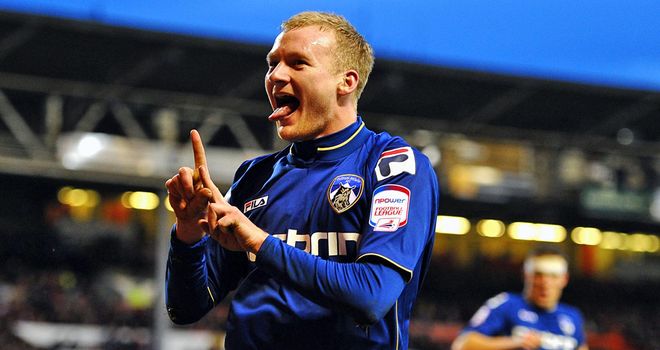 Robbie Simpson: Scored twice as Oldham beat Forest