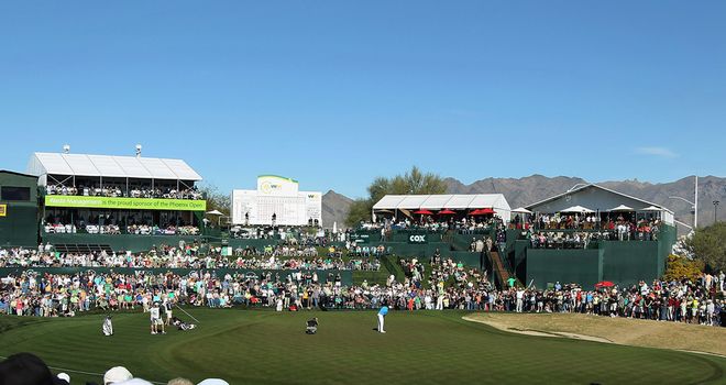 The 18th hole at TPC Scottsdale