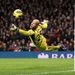 A great save from Pepe Reina ensures Liverpool go into the break leading Arsenal 1-0