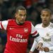 Theo Walcott is unable to make the breakthrough in a goalless first half at the Emirates Stadium