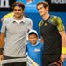Both players posed for the cameras before the start of the match.