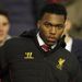 New signing Daniel Sturridge takes his place in the stands before Liverpool's clash with Sunderland