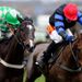 De Blacksmith (left) edges out Shuh Shuh Gah in a thrilling novice hurdle