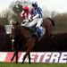 Teaforthree and Monbeg Dude jump the last together in the Welsh National