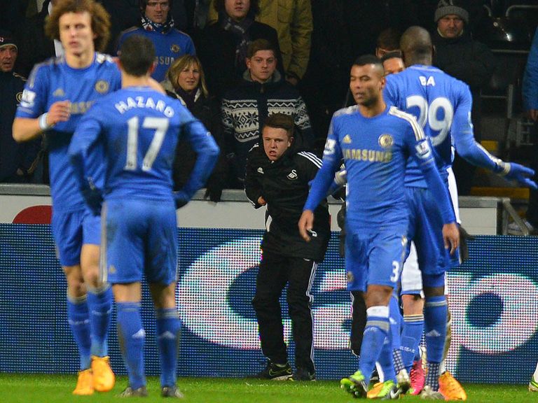 Eden Hazard clashed with a Swansea ball boy