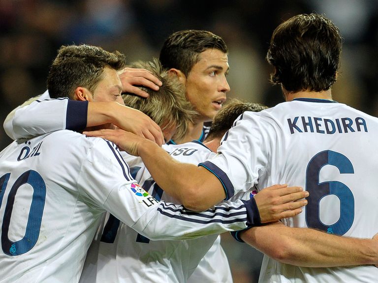 First leg celebrations for Real Madrid