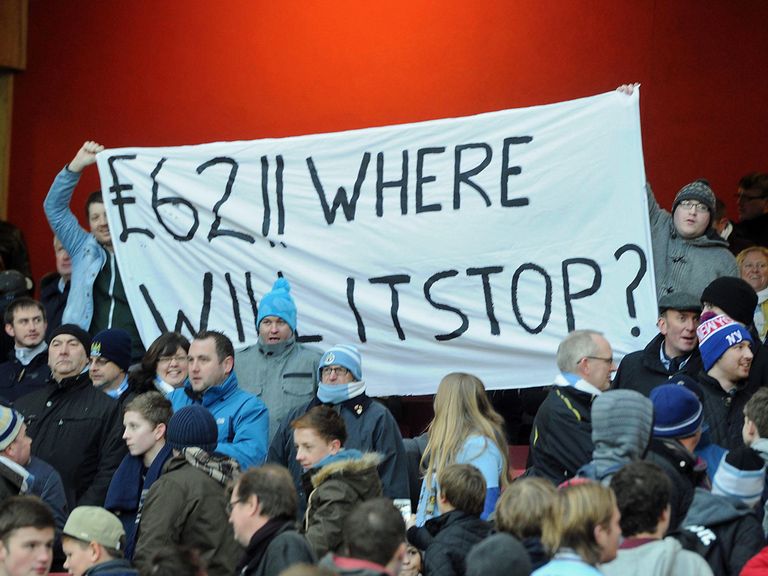 Man City fans had to pay £62 to watch their side at Arsenal