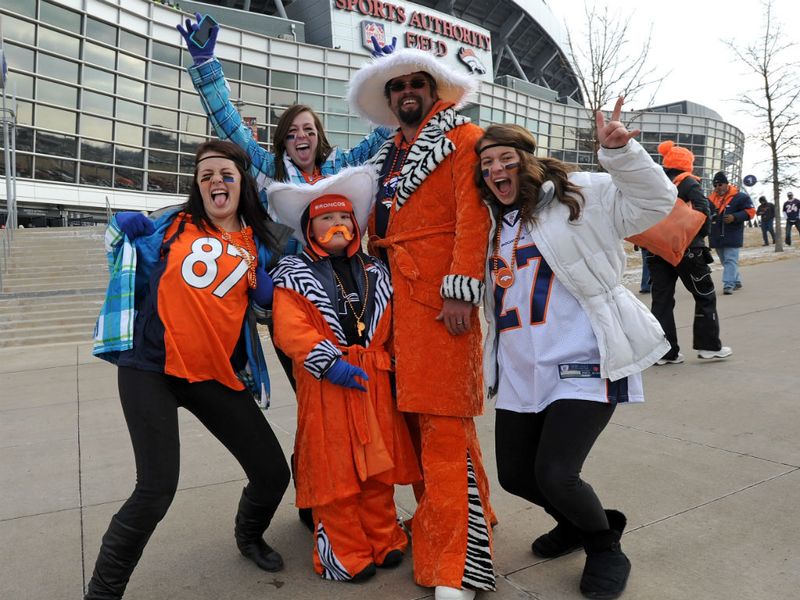 It was freezing in Denver but Broncos fans were warmed up for the game.