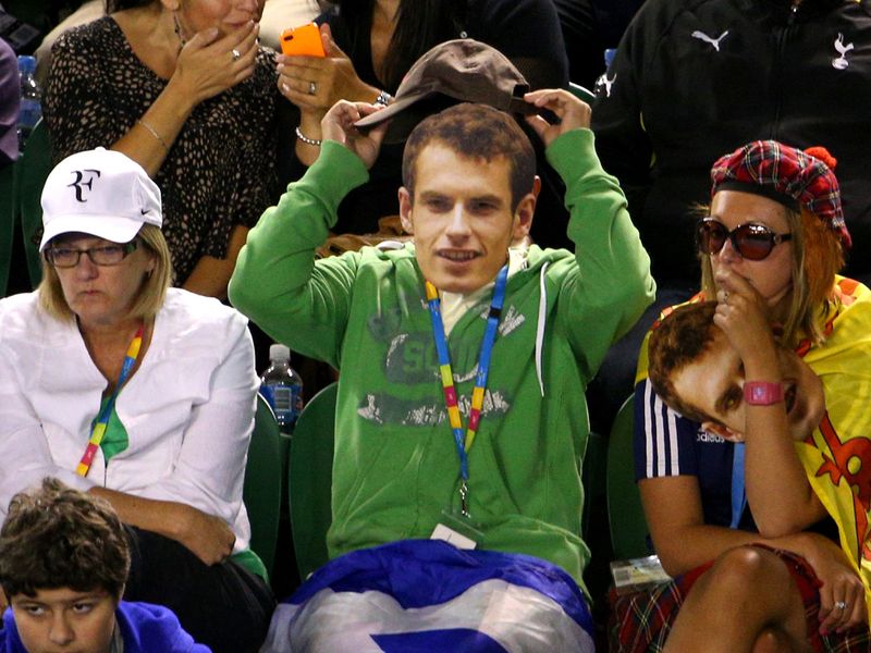 The Andy Murray in the crowd also looked quite pleased.