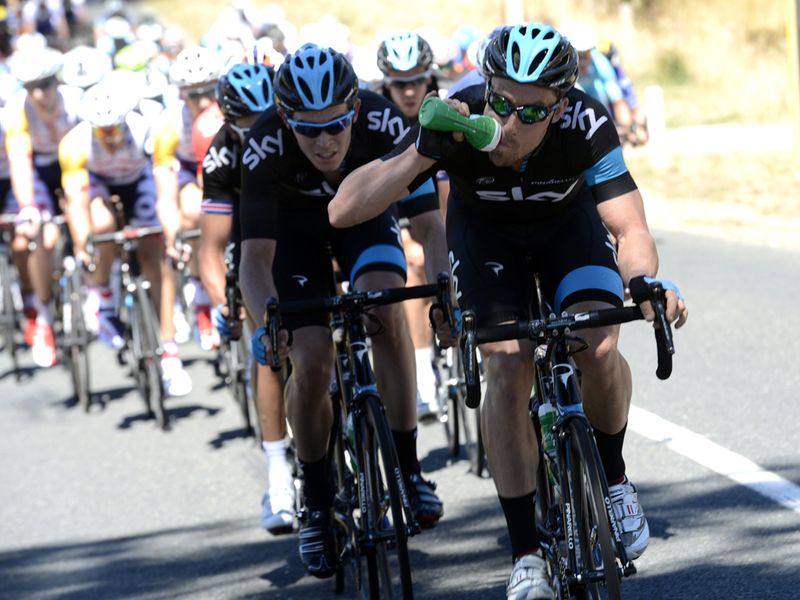 Eisel and Luke Rowe helped push the pace on a hilly run to the finish