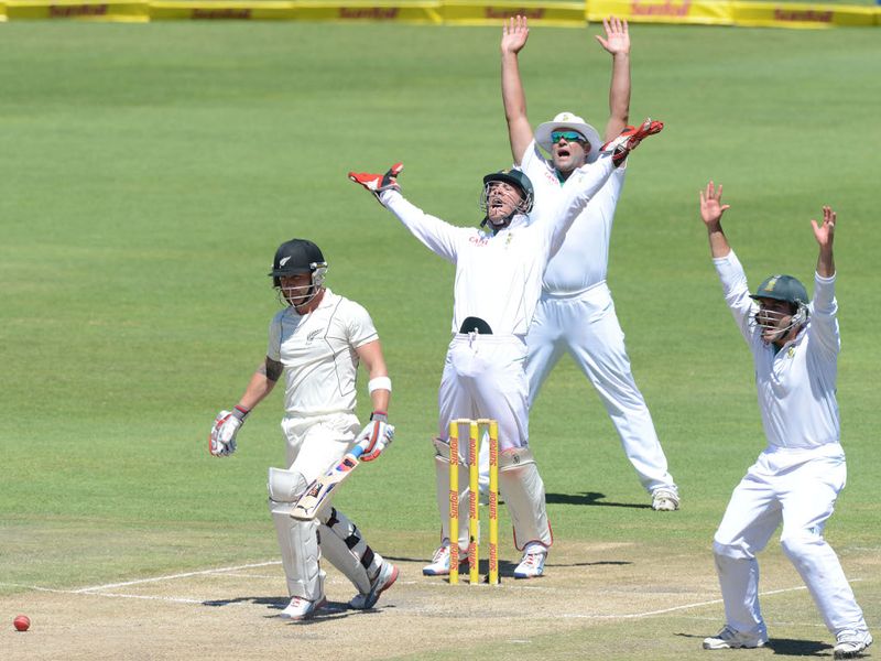 Brendon McCullum was trapped LBW by Robin Peterson for 11.