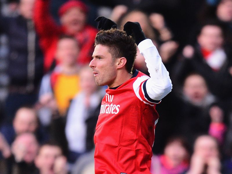A second goal for Olivier Giroud restores Arsenal's lead at Brighton