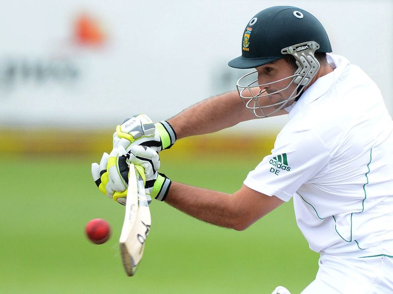Dean Elgar recorded his maiden Test half century after lunch.