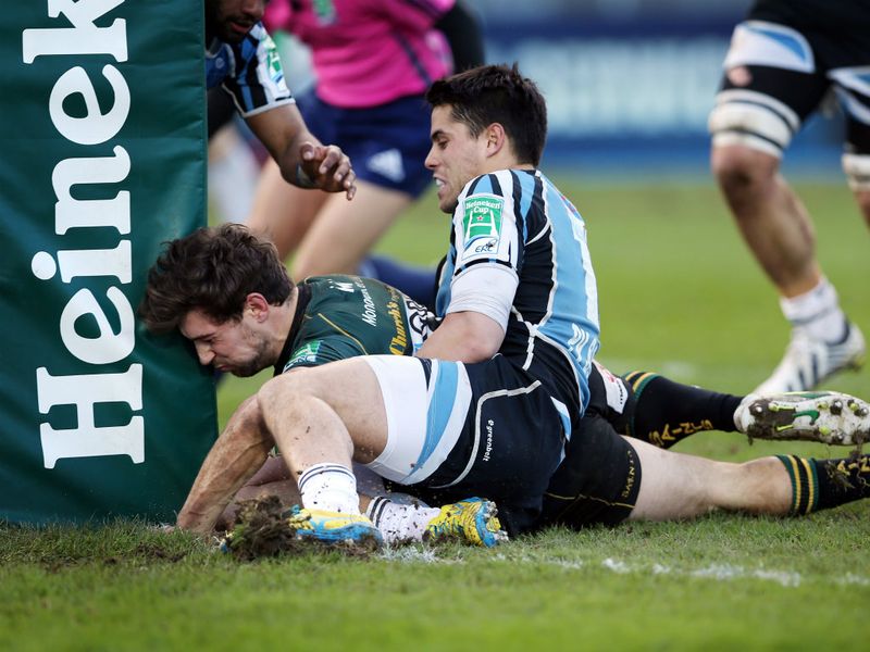 Dom Waldouck: Crossed for Northampton in Glasgow defeat