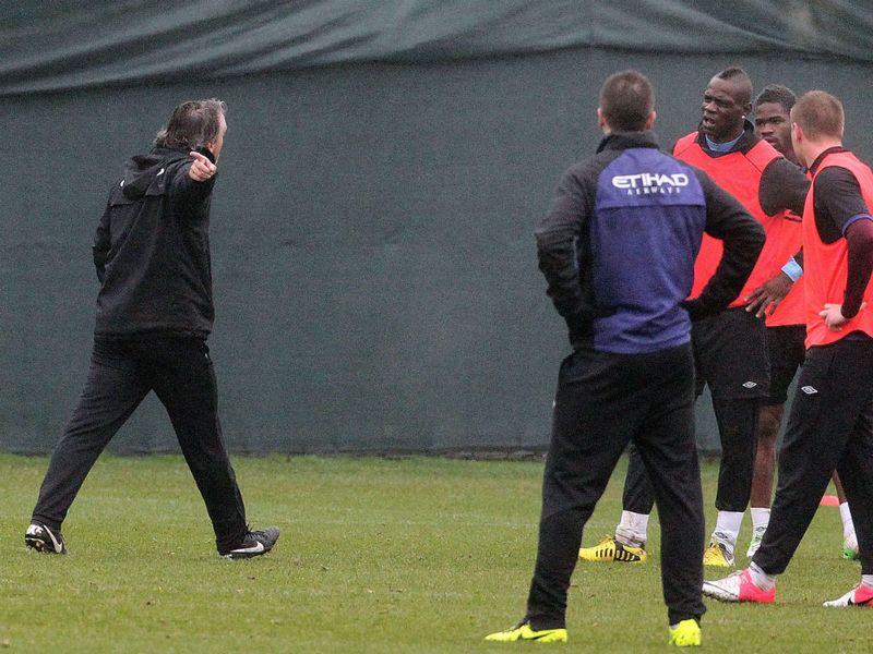 Pictures from Manchester City's Carrington base, as Roberto Mancini and Mario Balotelli clash in a training ground bust-up.