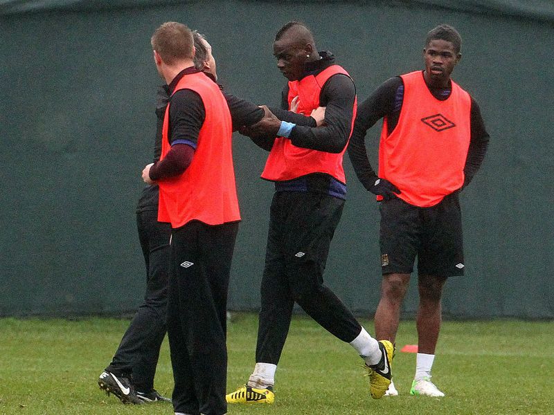 Pictures from Manchester City's Carrington base, as Roberto Mancini and Mario Balotelli clash in a training ground bust-up.
