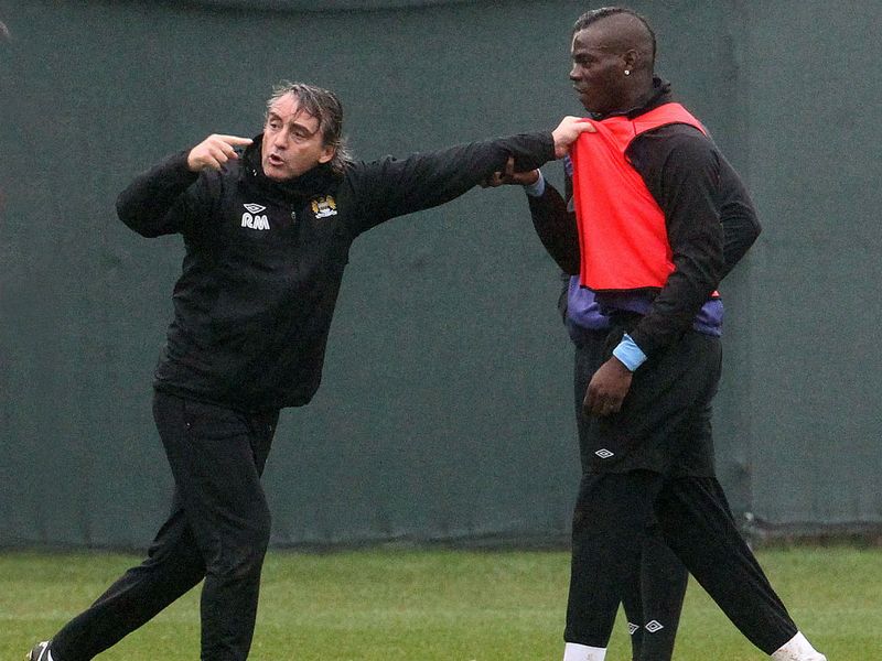 Pictures from Manchester City's Carrington base, as Roberto Mancini and Mario Balotelli clash in a training ground bust-up.