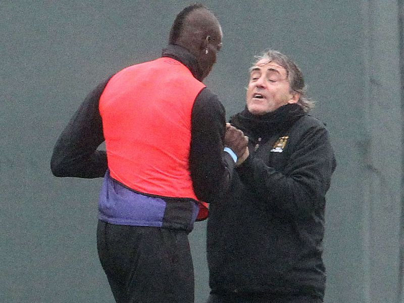 Pictures from Manchester City's Carrington base, as Roberto Mancini and Mario Balotelli clash in a training ground bust-up.