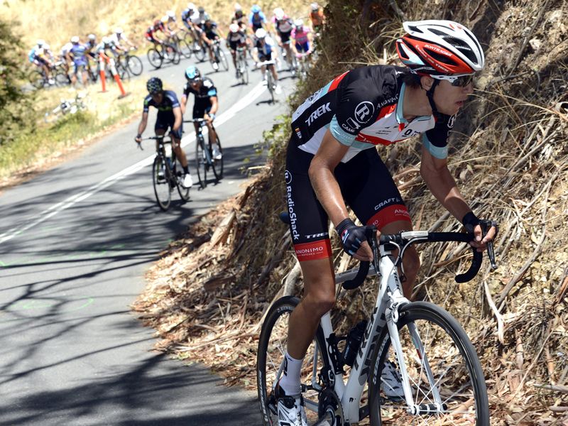 George Bennett was the first to attack on Corkscrew Hill...