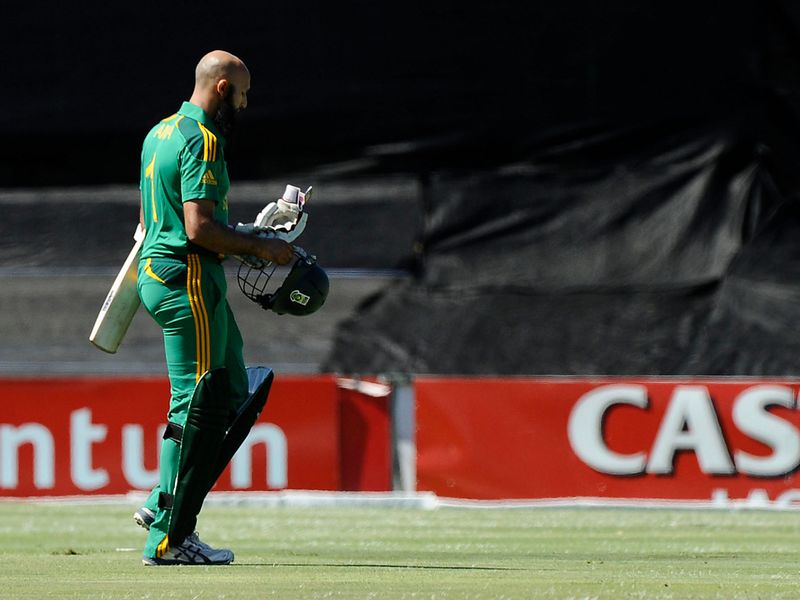 Hashim Amla played a rash innings and was out for 13.