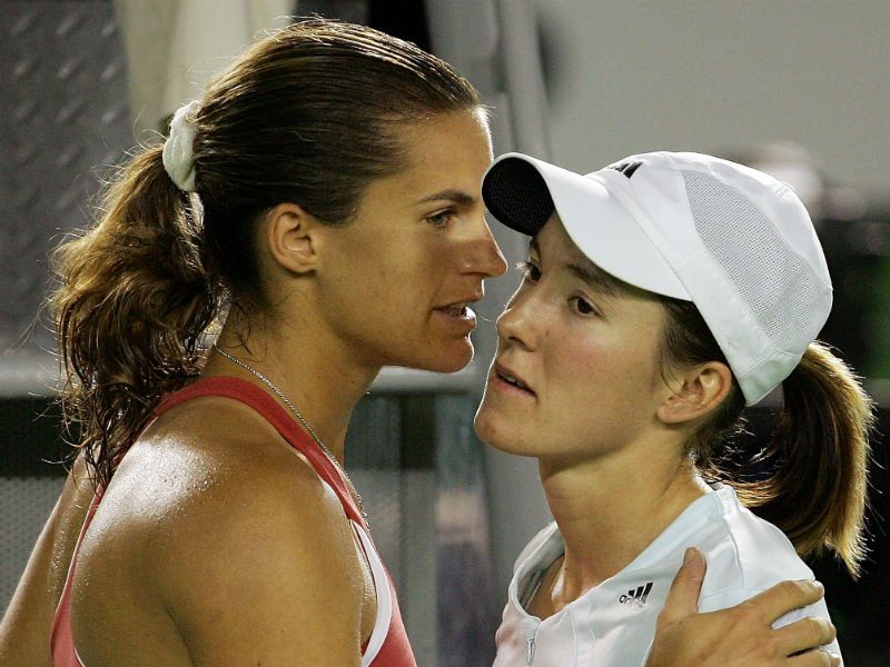 Amelie Mauresmo: Won the 2006 Australian Open after opponent Justine Henin was forced to quit in the final