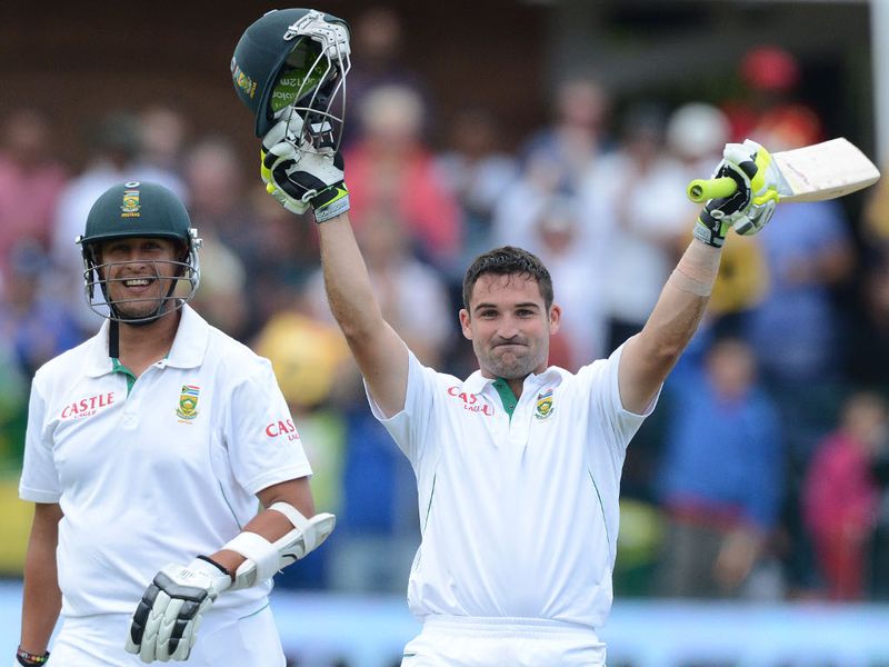 Elgar made 103 not out as South Africa declared on 525 for eight.