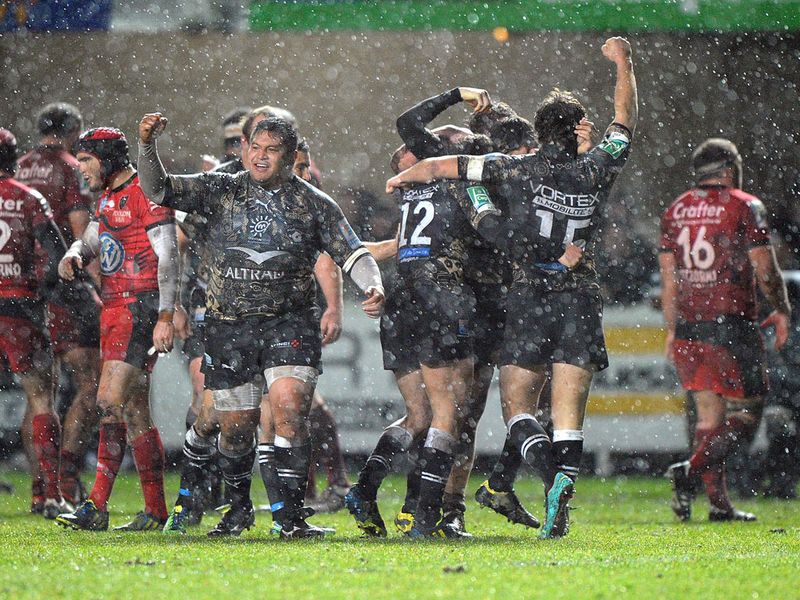 Quarters joy: Montpellier overpowered Toulon 23-3 at Stade Yves De Manoir to join their visitors in the Heineken Cup quarter-finals as Pool Six runners-up
