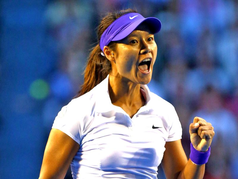 And Li capitalised, winning the first set 6-4