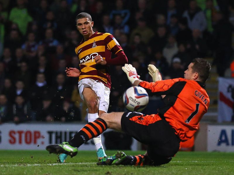 The previous night, Nahki Wells fired giant-killing Bradford into the lead against Aston Villa in the first leg of their last-four clash at Valley Parade