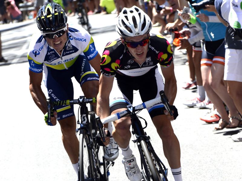 ...But Slagter and Simon Gerrans were in a league of their own on the climb and powered clear