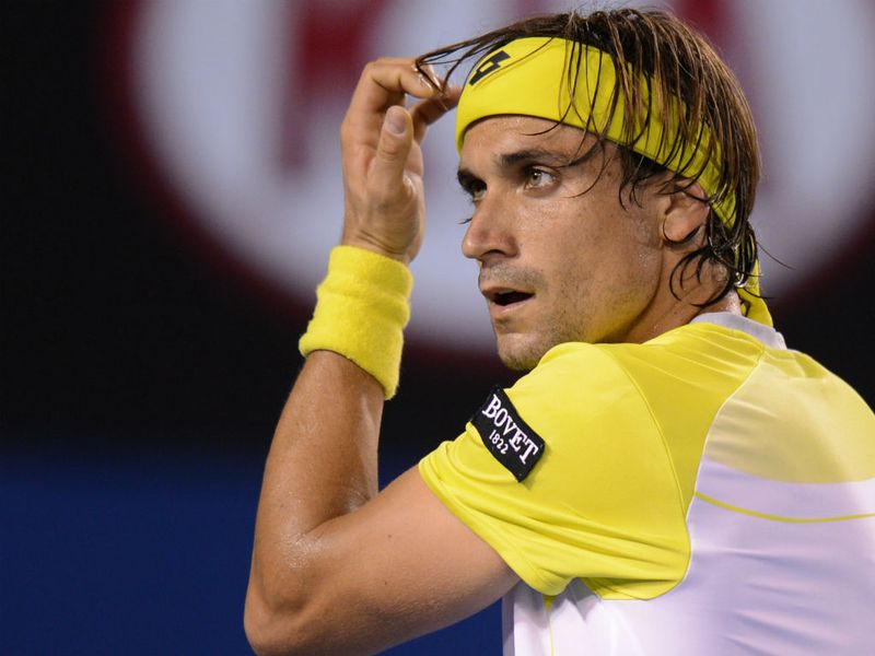 The Spanish player looks down and out as Djokovic is in full control...