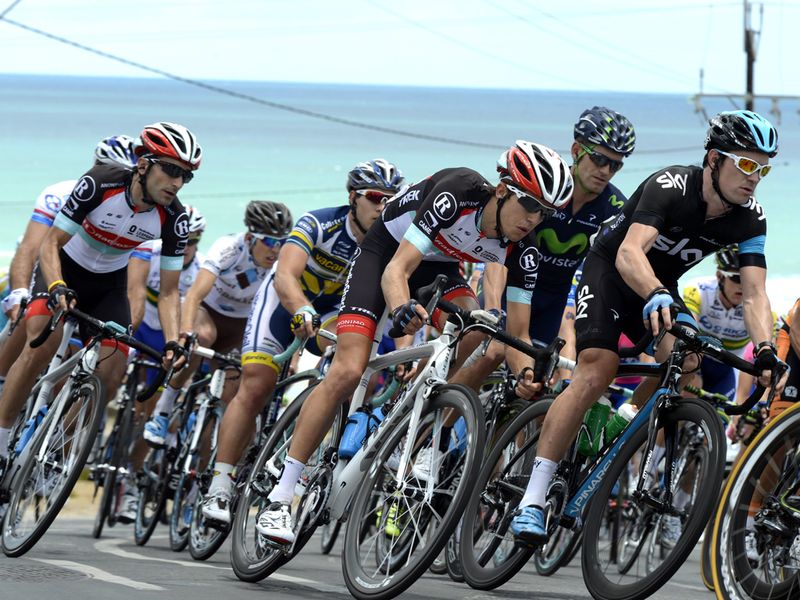 The peloton were all preparing themselves for the climbing to come
