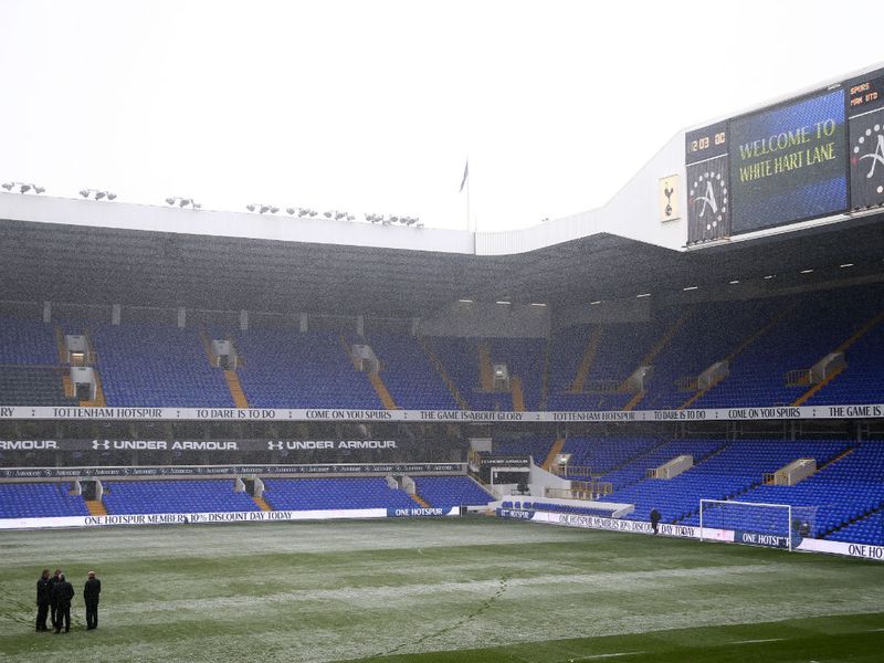 Tottenham's home date with Manchester United only got the go-ahead after a late pitch inspection at a snow-covered White Hart Lane.