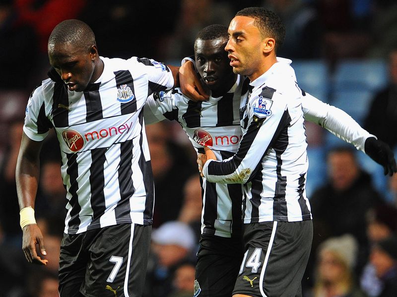 Newcastle are ahead in their crunch clash at Aston Villa thanks to Papiss Cisse