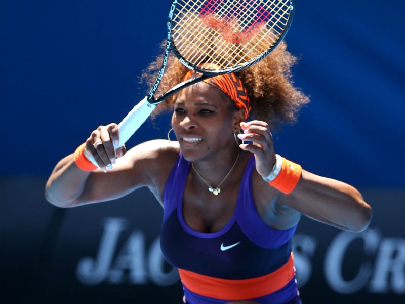 Serena Williams came through a minor second-set scare to cruise through.