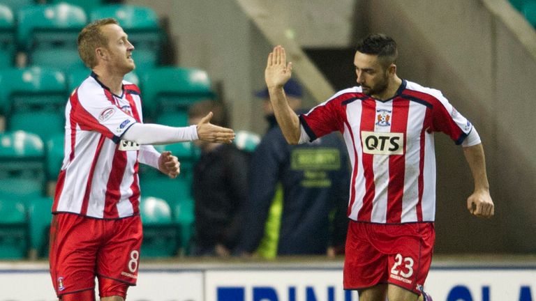 Sammy Clingan: Celebrates opener at Easter Road