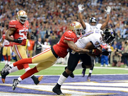 Anquan Boldin: Early touchdown for the Baltimore Ravens receiver&nbsp;