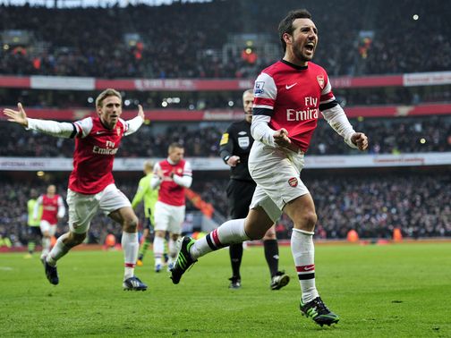Arsenal celebrations on Saturday
