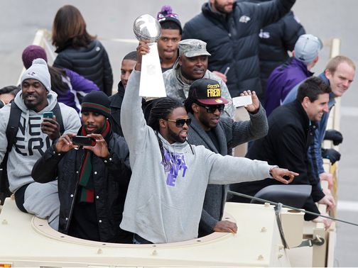 The Baltimore Ravens have a good time.