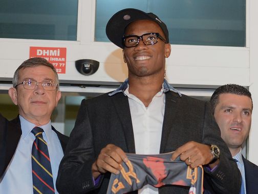 Didier Drogba: Arrived in Istanbul to a hero's welcome