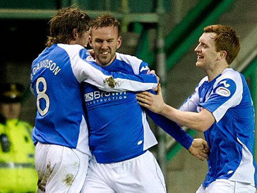 St Johnstone celebrate at Easter Road