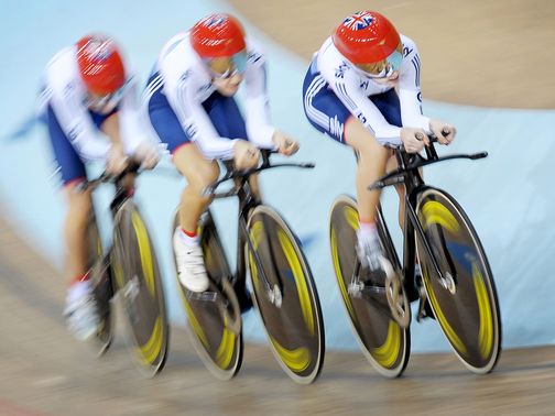 Laura Trott, Dani King and Elinor Barker: Won gold