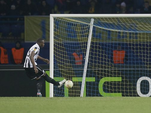 Shola Ameobi's penalty was enough to send Newcastle through