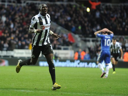 Moussa Sissoko celebrates Newcastle's 3-2 victory over Chelsea.&nbsp;