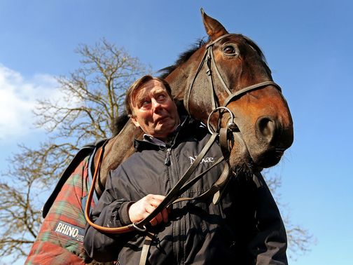 Henderson with stable star Sprinter Sacre, a hot favourite for the Queen Mother