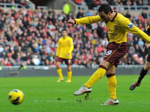 Santi Cazorla netting what proved to be the winning goal for Arsenal&nbsp;