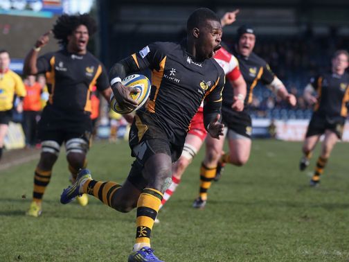 Christian Wade scored a try for Wasps against Gloucester