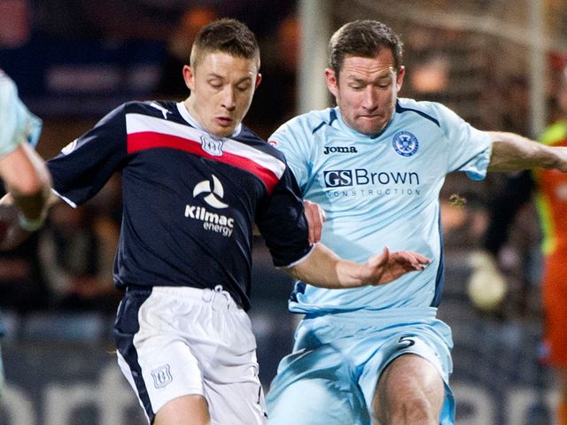 John Baird is closed down by Frazer Wright